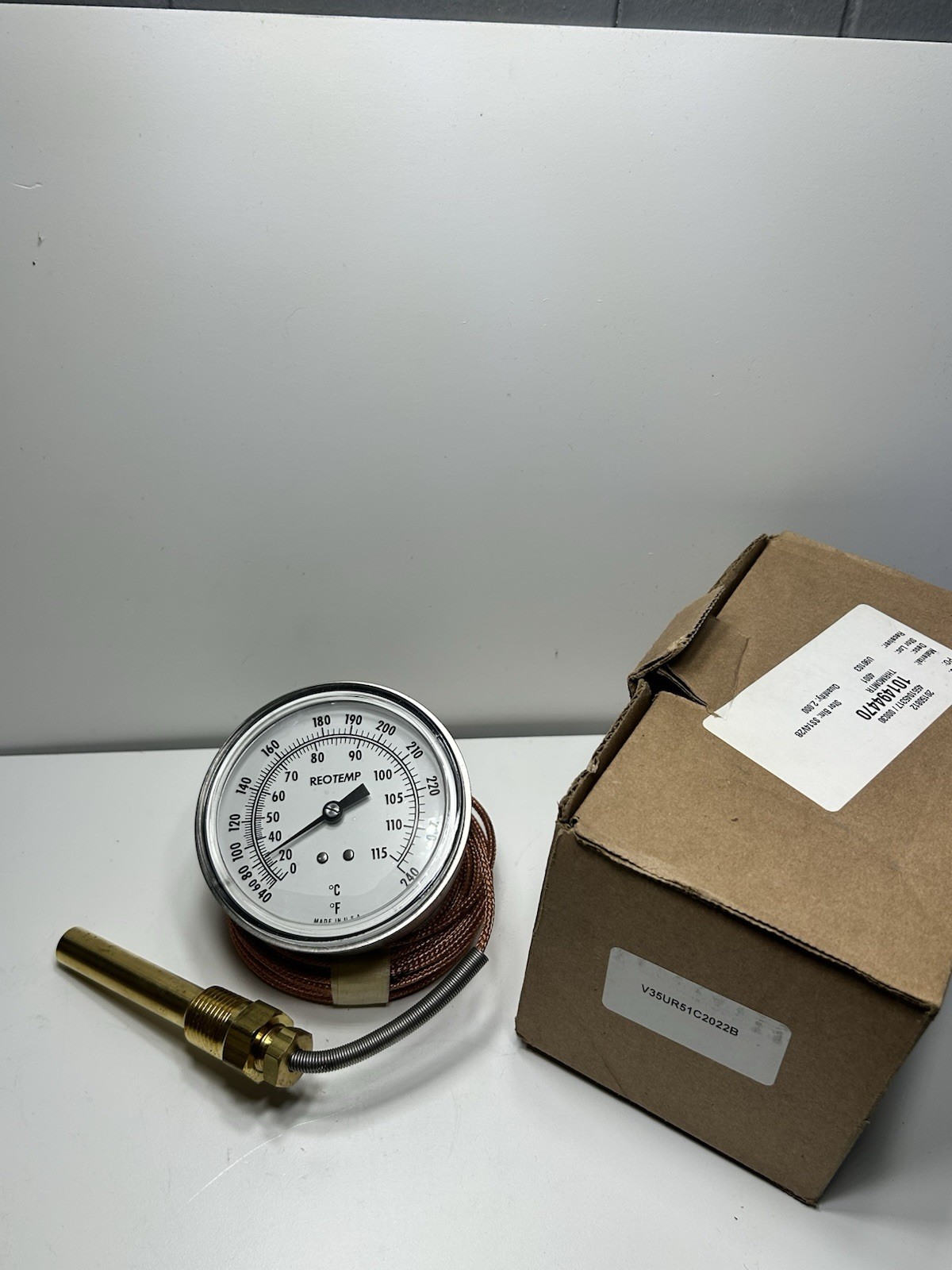 NEW REOTEMP VAPOR ACTUATED THERMOMETER 3/4NPT