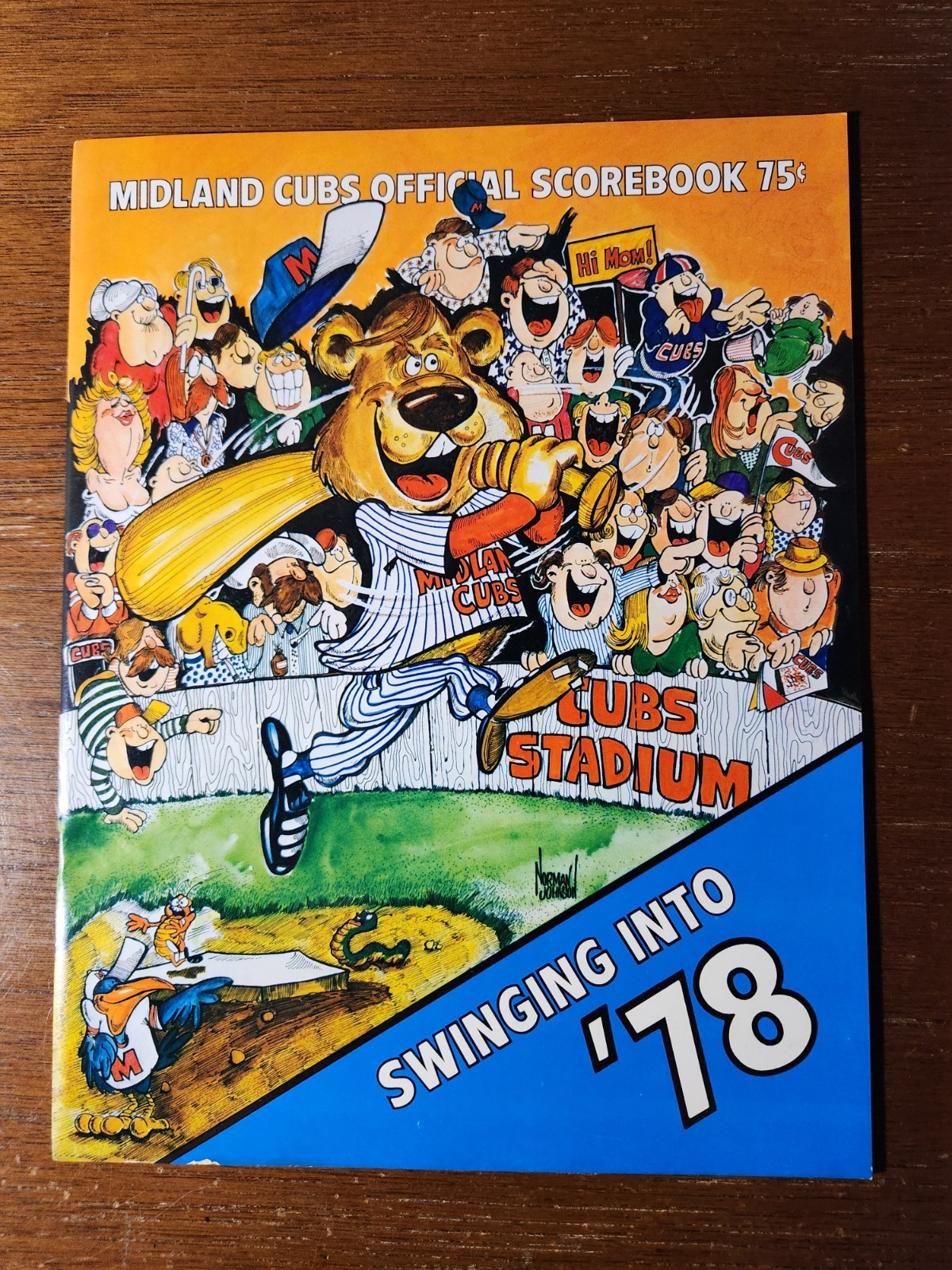 1978 MIDLAND CUBS vs EL PASO DIABLOS Program Scorecard LEE SMITH