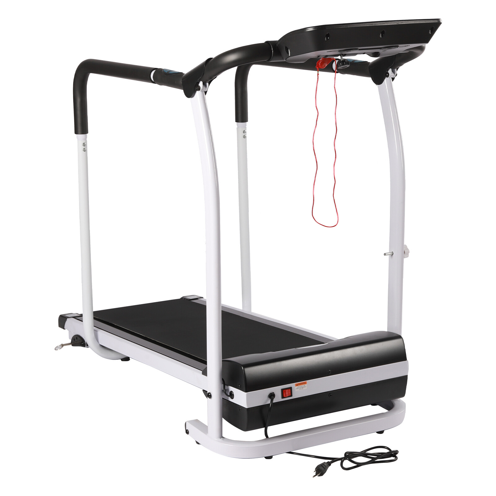 Walking Treadmill with Full Length Handrails &Heart Rate Sensor Recovery Fitness