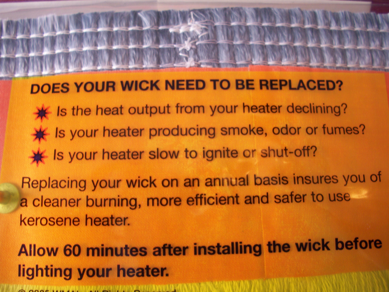 KEROSUN OMNI 85I, 85J, 85K, 85L KEROSENE HEATER WICK,*IGNITER, *WICK BRUSH/GUIDE