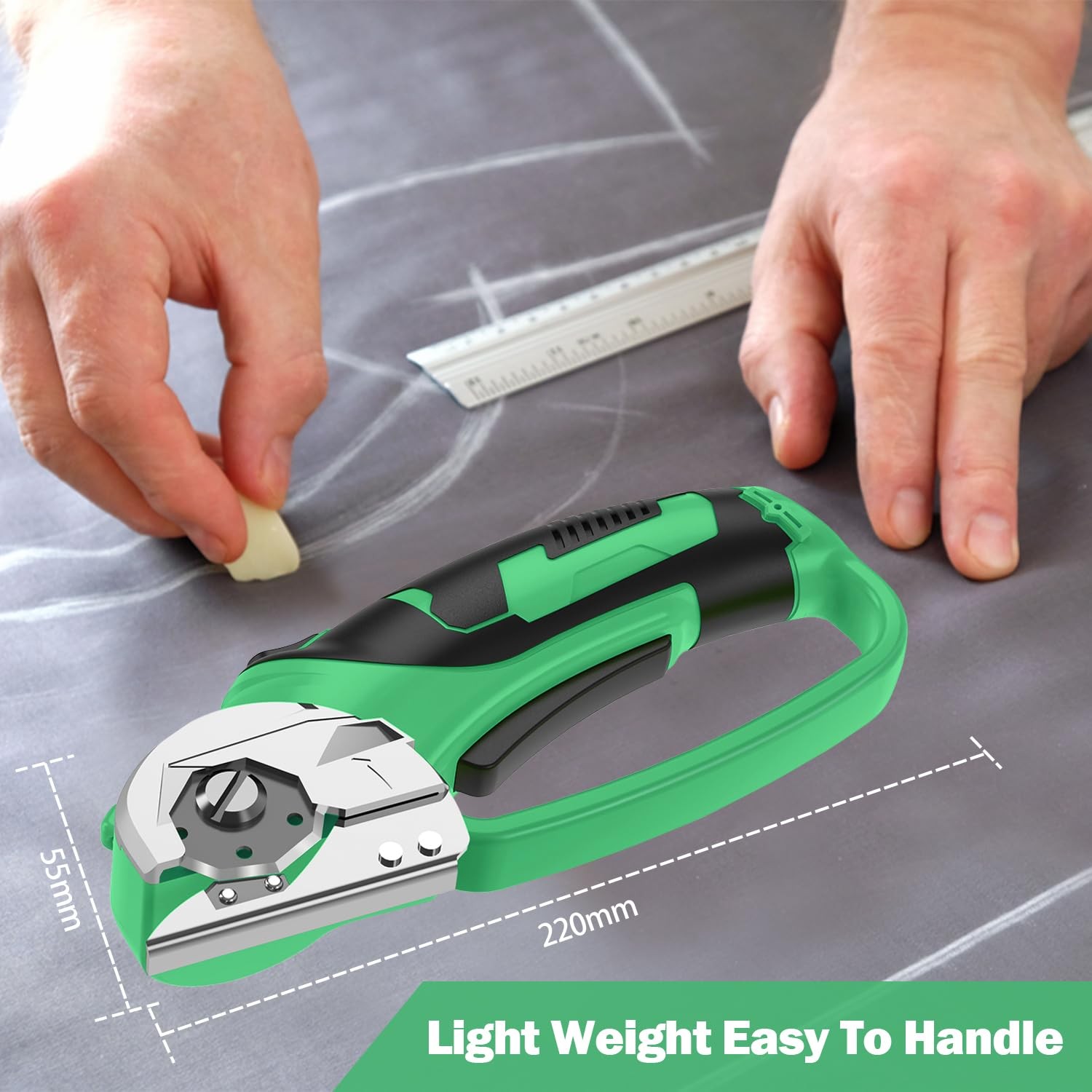 Cordless Electric Scissors, 4V Box Cutter & Cardboard Cutter with 2 Titanium ...