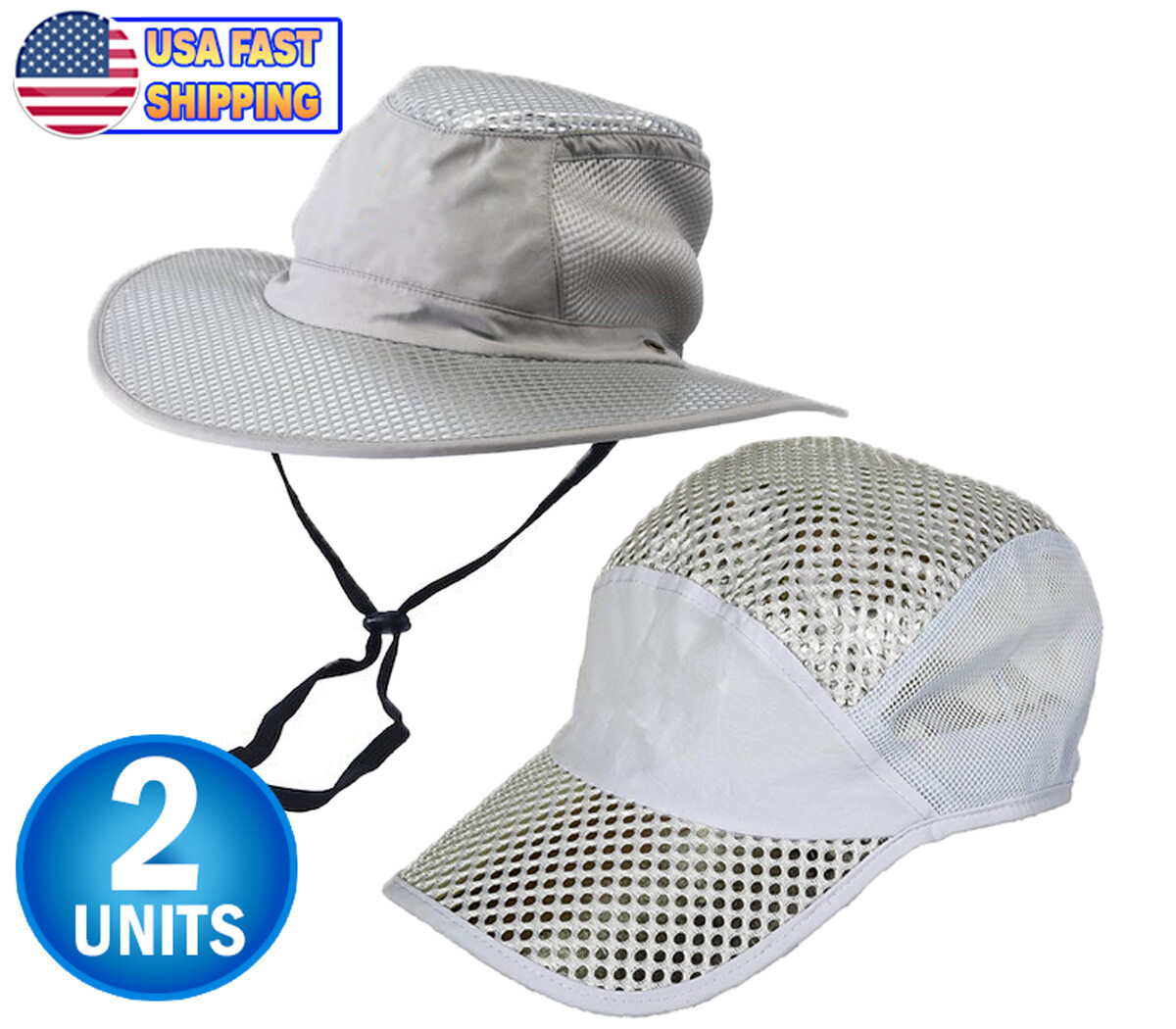 2 Polar Hydro Evaporative Cooling Hat UV Reflective Protection Bucket Solar Cap
