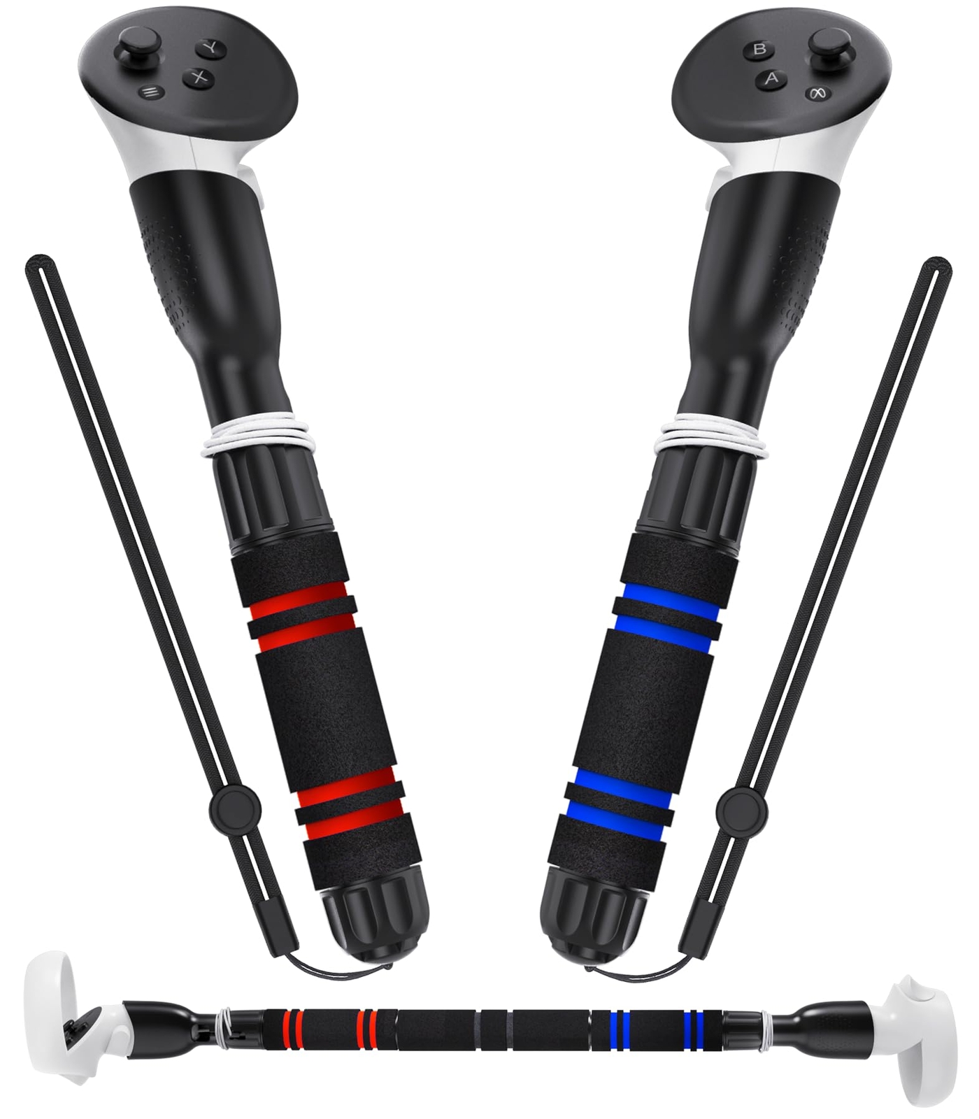 Dual Handles Extension Grips Handle Attachments Compatible with Meta Quest 3S