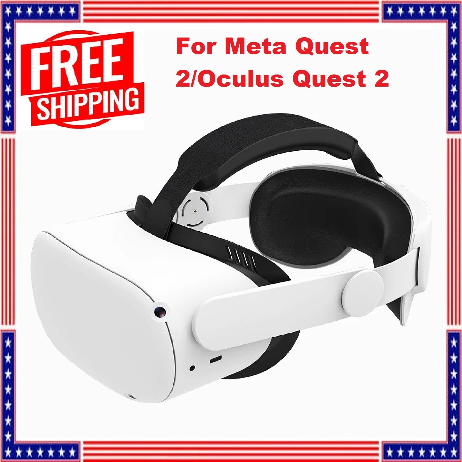 Adjustable Head Strap for Meta/Oculus Quest 2 Comfort Elite Replacement - USA