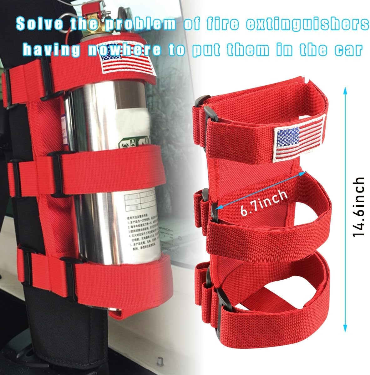 Jeep Fire Extinguisher Holder Roll Bar Strap Mount