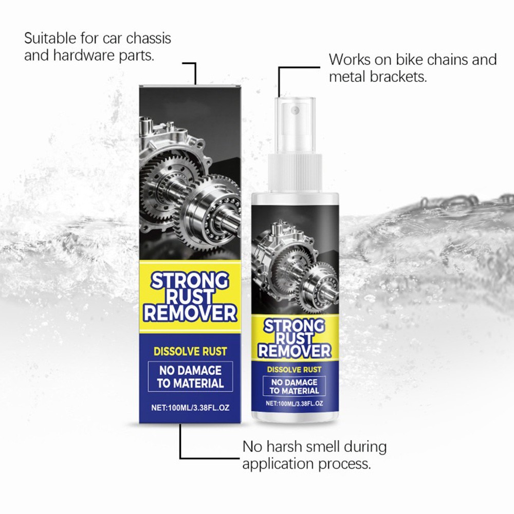 100ml Premium Rust Remover Spray for Car Wheels Metal Surfaces Effective Formula