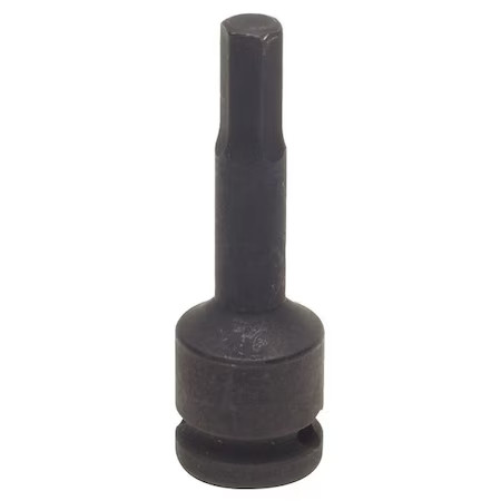 Westward 4Lzc6 3/8 In Drive Impact Socket Bit 4 Mm, Metric