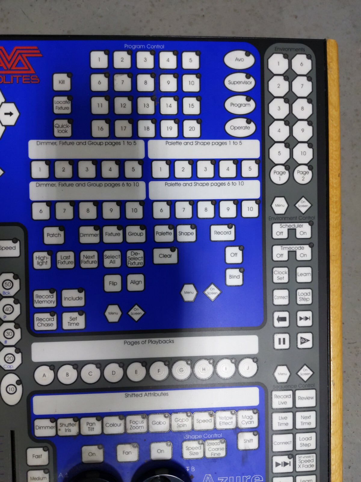 Avolites Azure 2000 4 DMX Universe Lighting Console Pearl UNTESTED