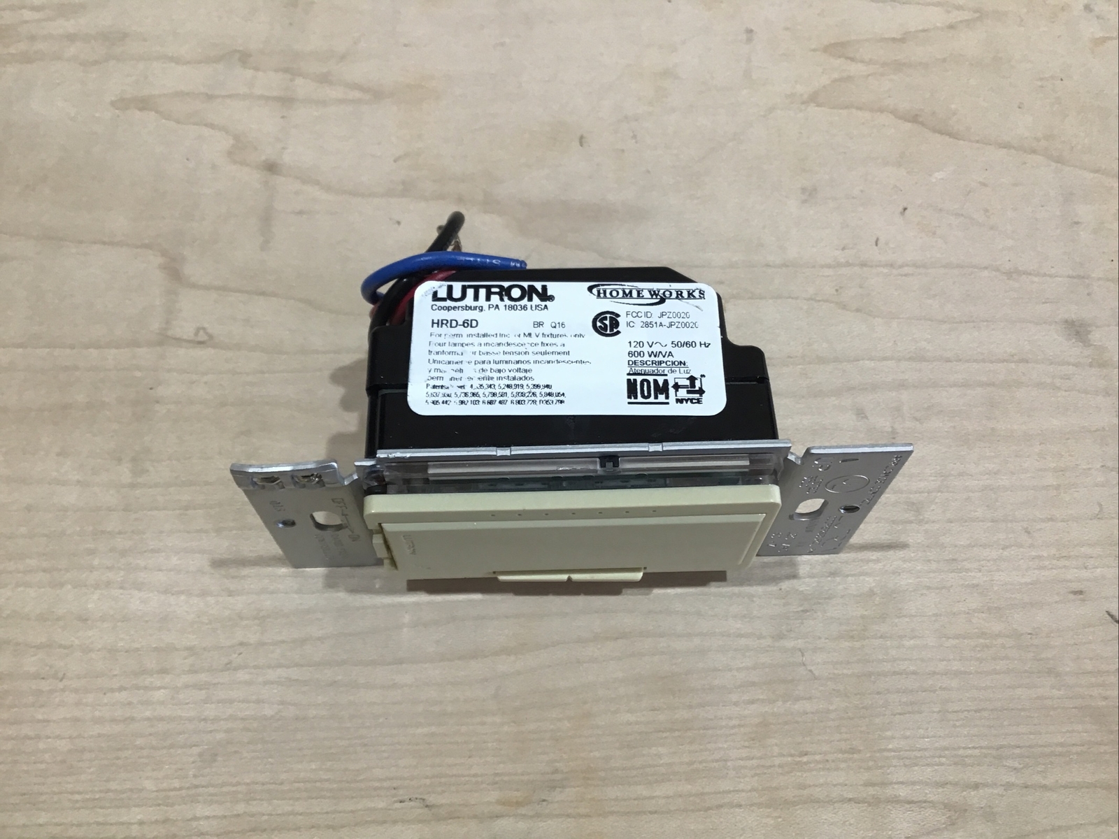 Lutron HomeWorks HRD-6D-IV (Ivory) Dimmer h37