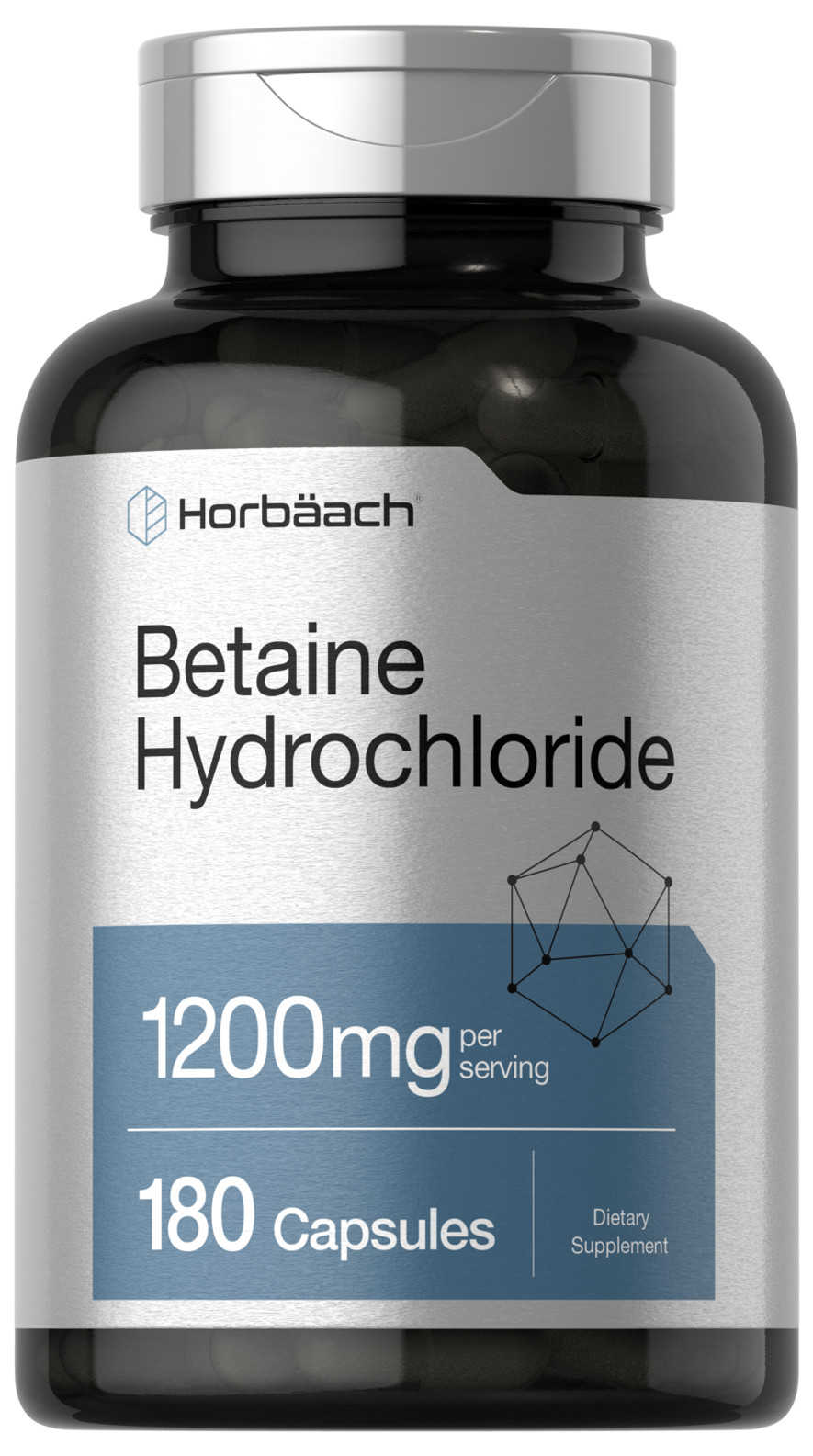 Betaine HCl | 1200mg | 180 Capsules | Betaine Hydrochloride  | by Horbaach