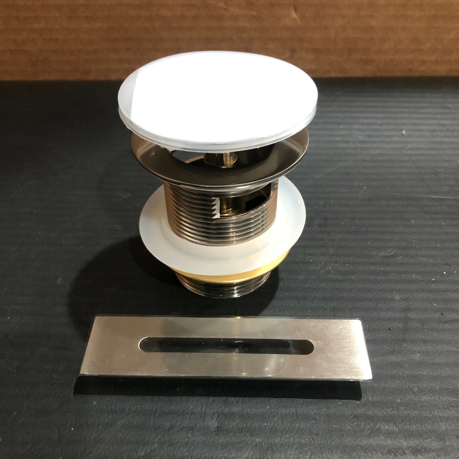 BRUSHED NICKEL, POP-UP WASTE BASIN OVERFLOW & DRAIN, NEW FREE SHIPPING