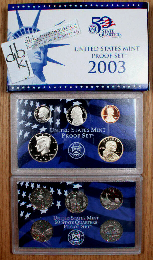 2003 S Clad Proof Set - US Mint - 10 Coins - OGP