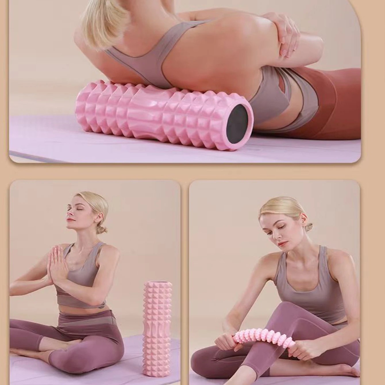 High-Density Foam Roller for Exercise Massage Muscle Recovery - Round 13"x 5"