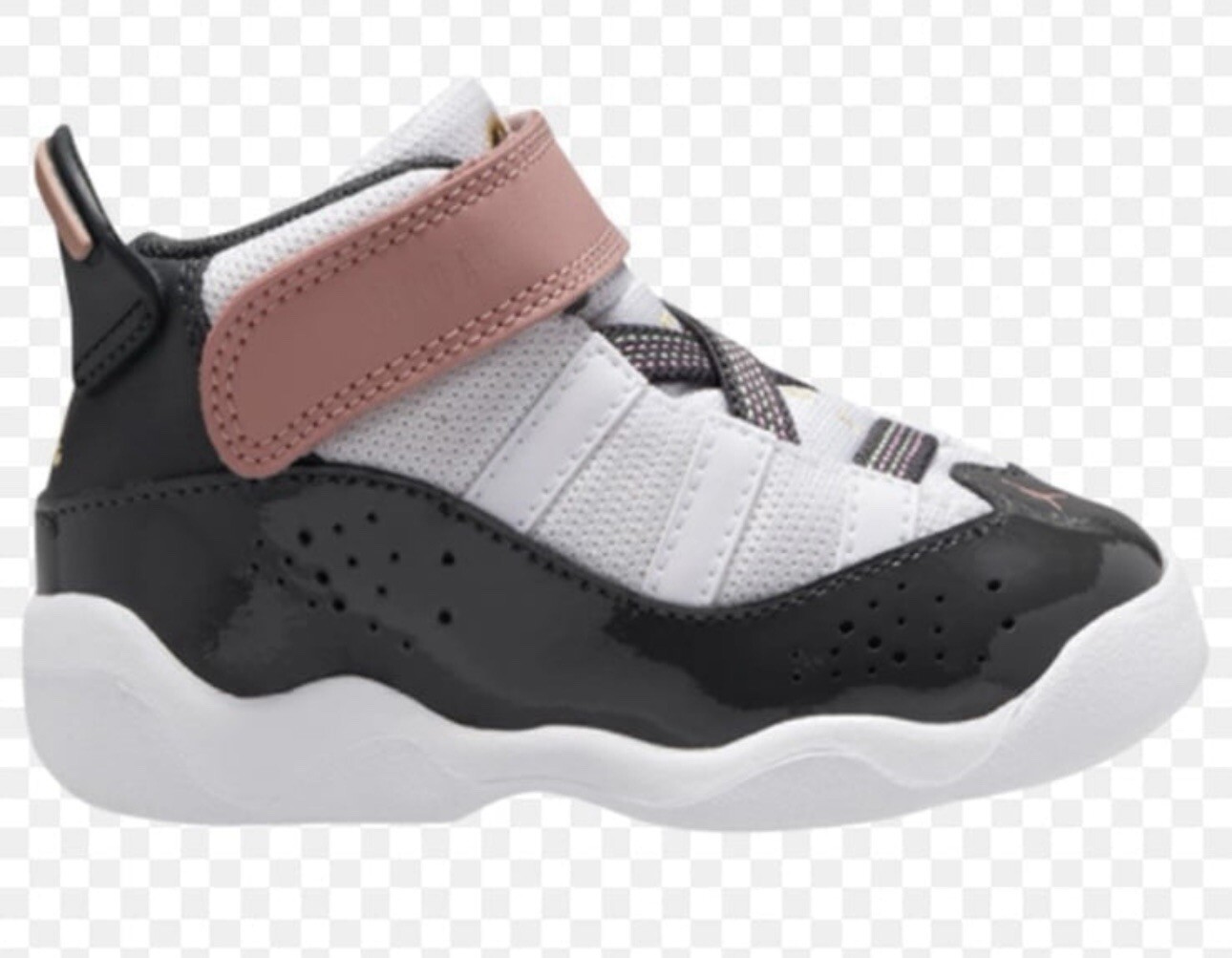 Air Jordan 6 Rings Basketball Shoes Lace Up Unisex Kids Sneakers Size 8