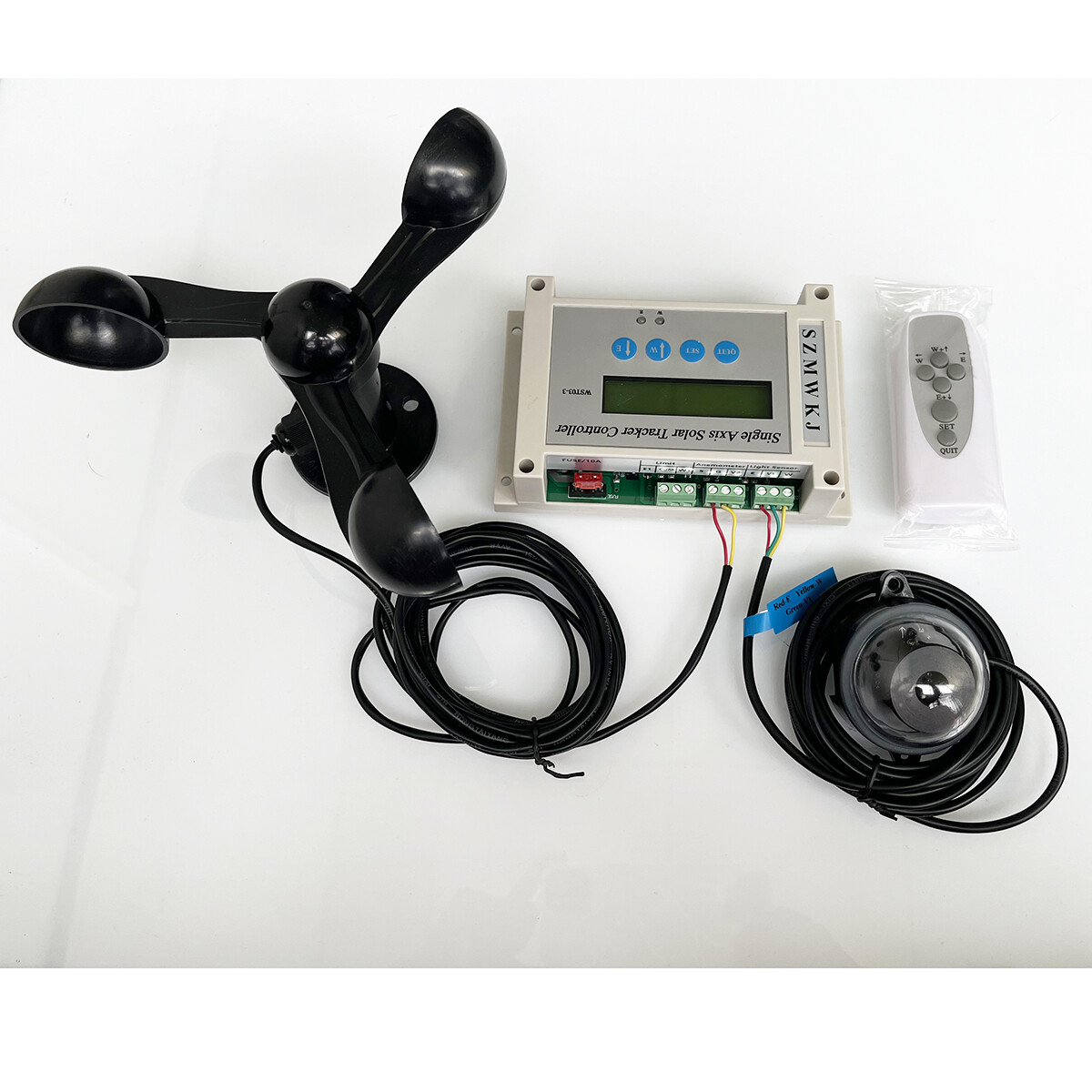 WST03-3 Single Axis Automatic Tracking Solar Tracker Controller W/ Speed Sensor