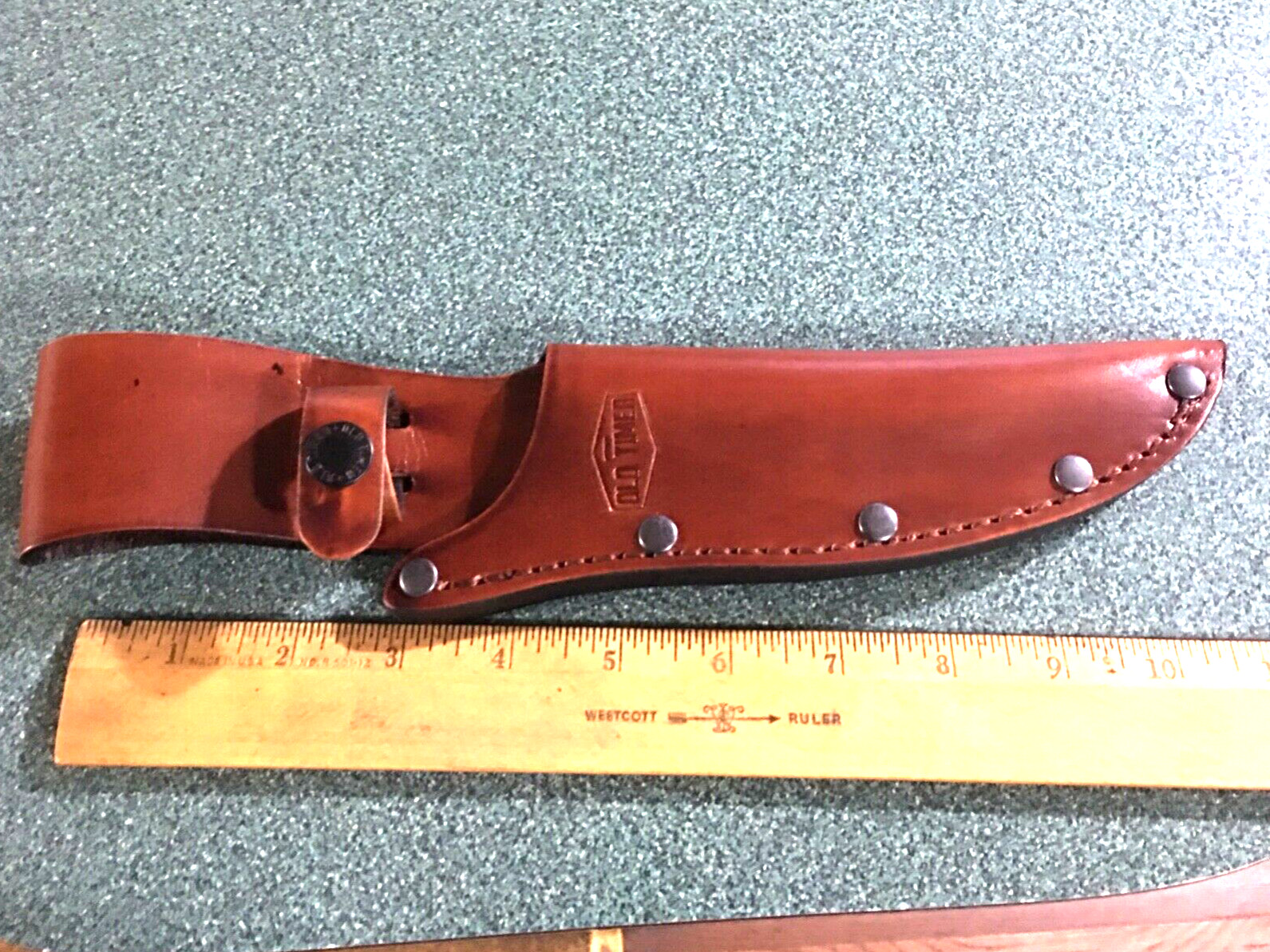 LEATHER SHEATH FOR SCHRADE OLD TIMER 150T DEERSLAYER  hunting knife 150T 6 IN