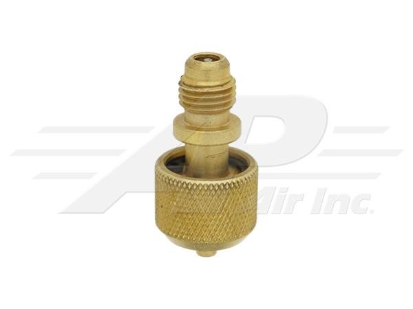 R12 High Side Adapter for GM Service Ports 91+, 3/8"-24 Female Flare