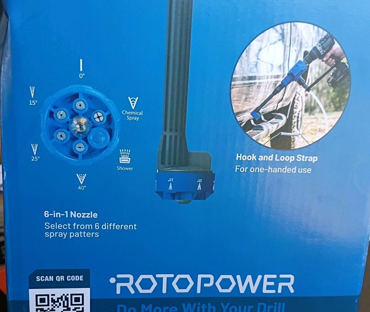 ROTOPOWER Power Cleaner Drill Attachment 600-PSI 1-GPM