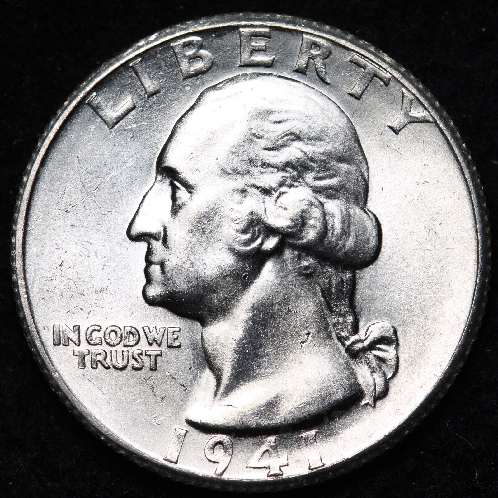 UNCIRCULATED UNC MS 1941-S WASHINGTON SILVER QUARTER FREE SHIPPING