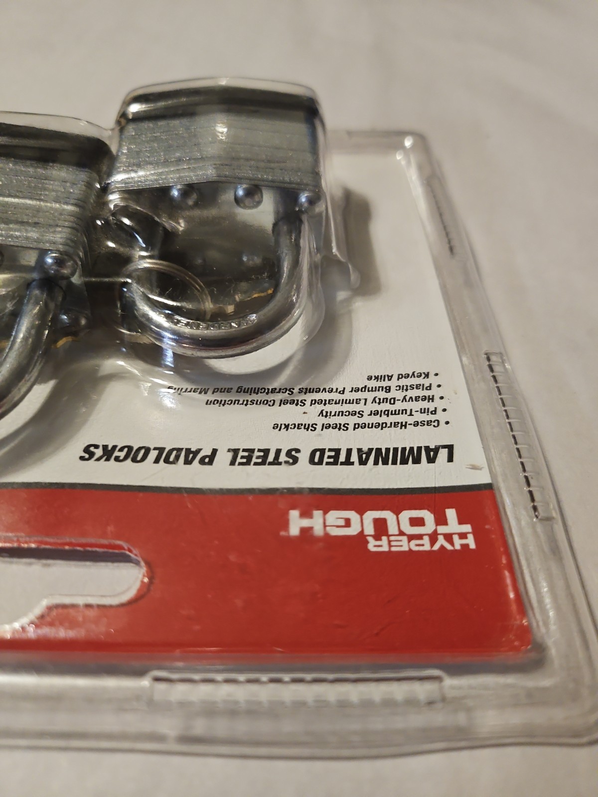 Hyper Tough 40mm Laminated Steel Keyed Padlock, 2 Pack