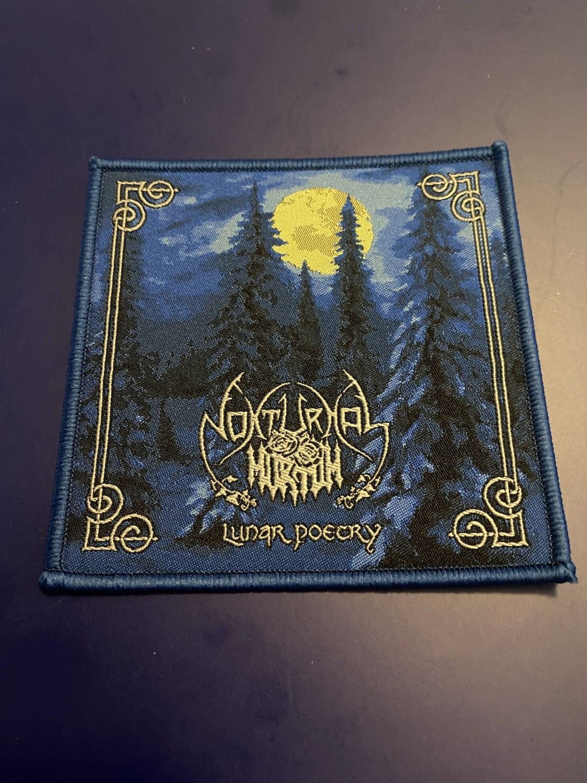NOKTURNAL MORTUM Lunar Poetry Woven Sew On Patch