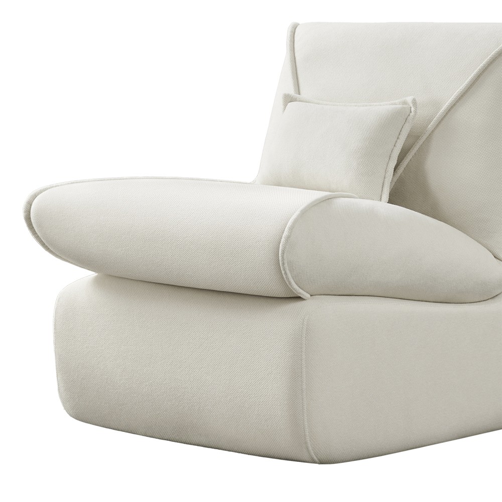 Lounge Chair with Footstool for Small Spaces Upholstered