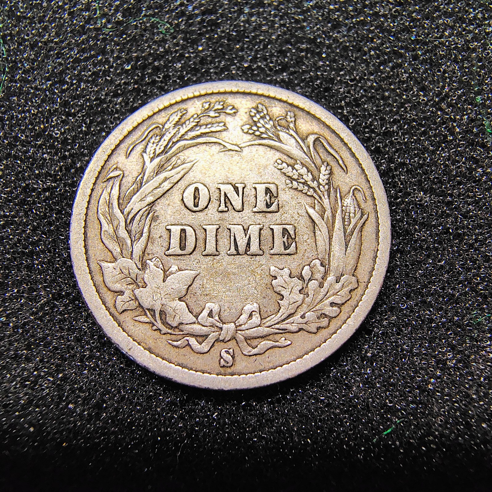 1895-S Barber Dime 10C - Better Date - San Francisco Mint - F-VF - Light Toning
