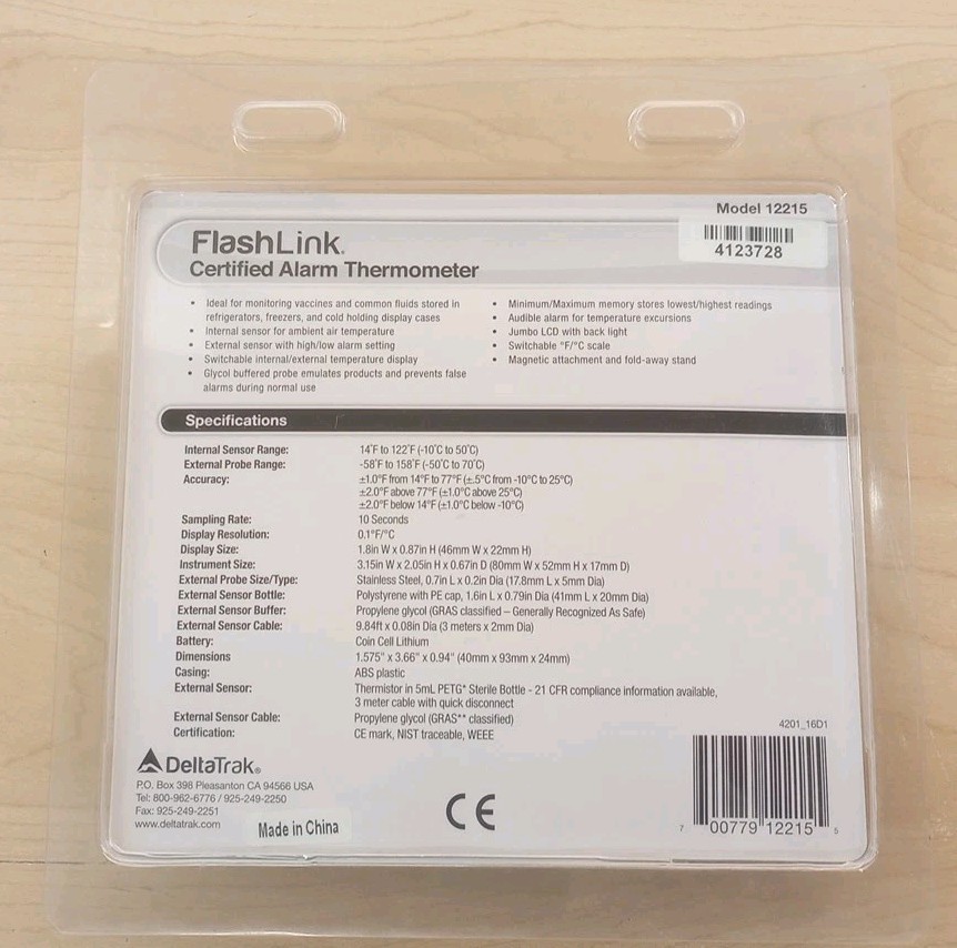 Delta Trak 12215 Certified Alarm Thermometer