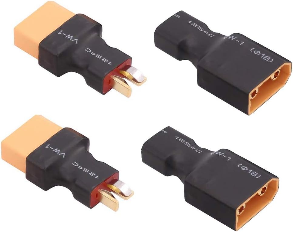 2 Pairs Deans T Plug Male Female Connector to XT90 Female...