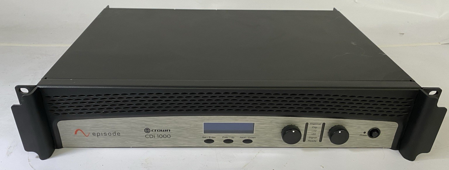 Crown CDI1000 2-Channel Rack Mount Power Amplifier - SHOWN WORKING