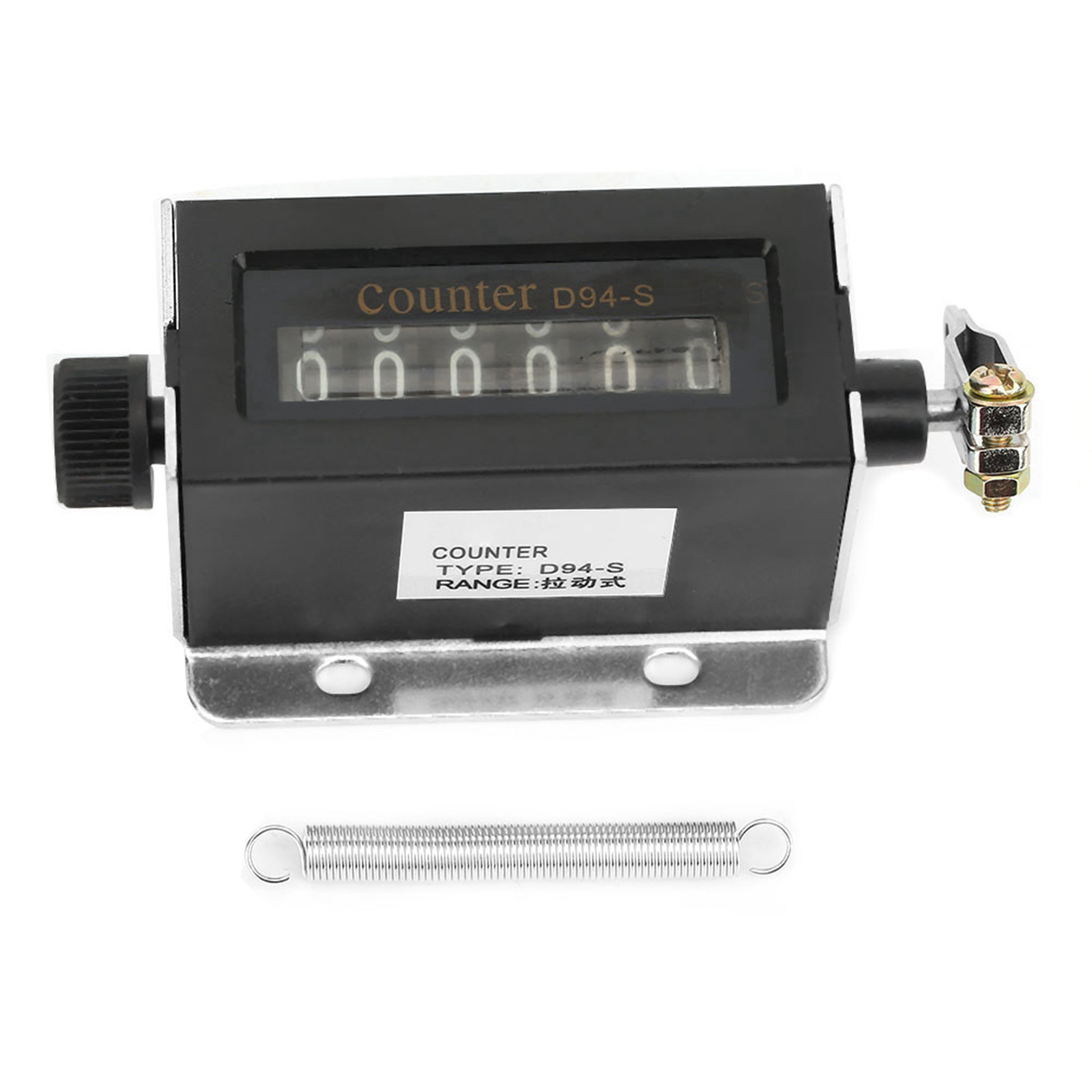 Professional D94-S 6 Digits Resettable Mechanical Pulling Counter 0-999999