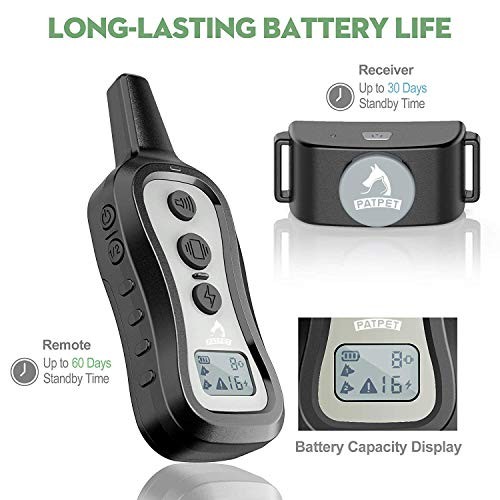 Dog Training Collar Shock Collar with Remote - 3 Training Modes, Light grey