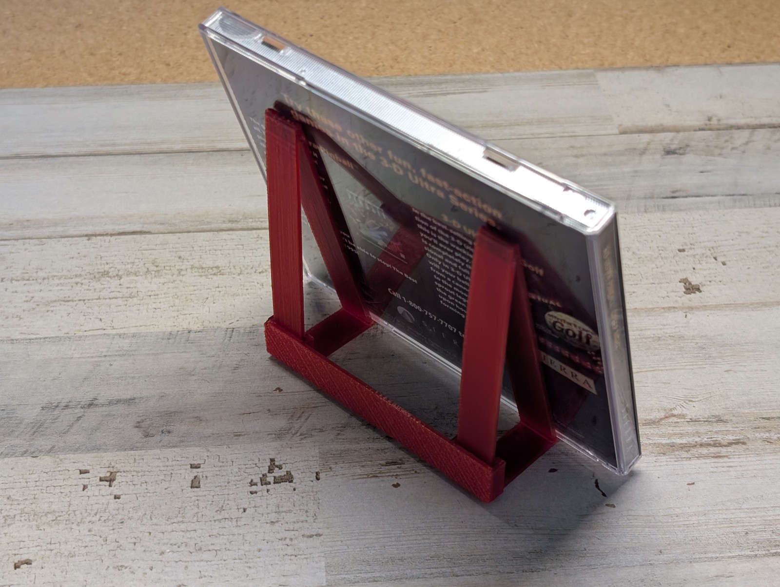 Video Game Stand for Switch XBOX PS4 PS5 CD Smallbox PC DVD Red Translucent