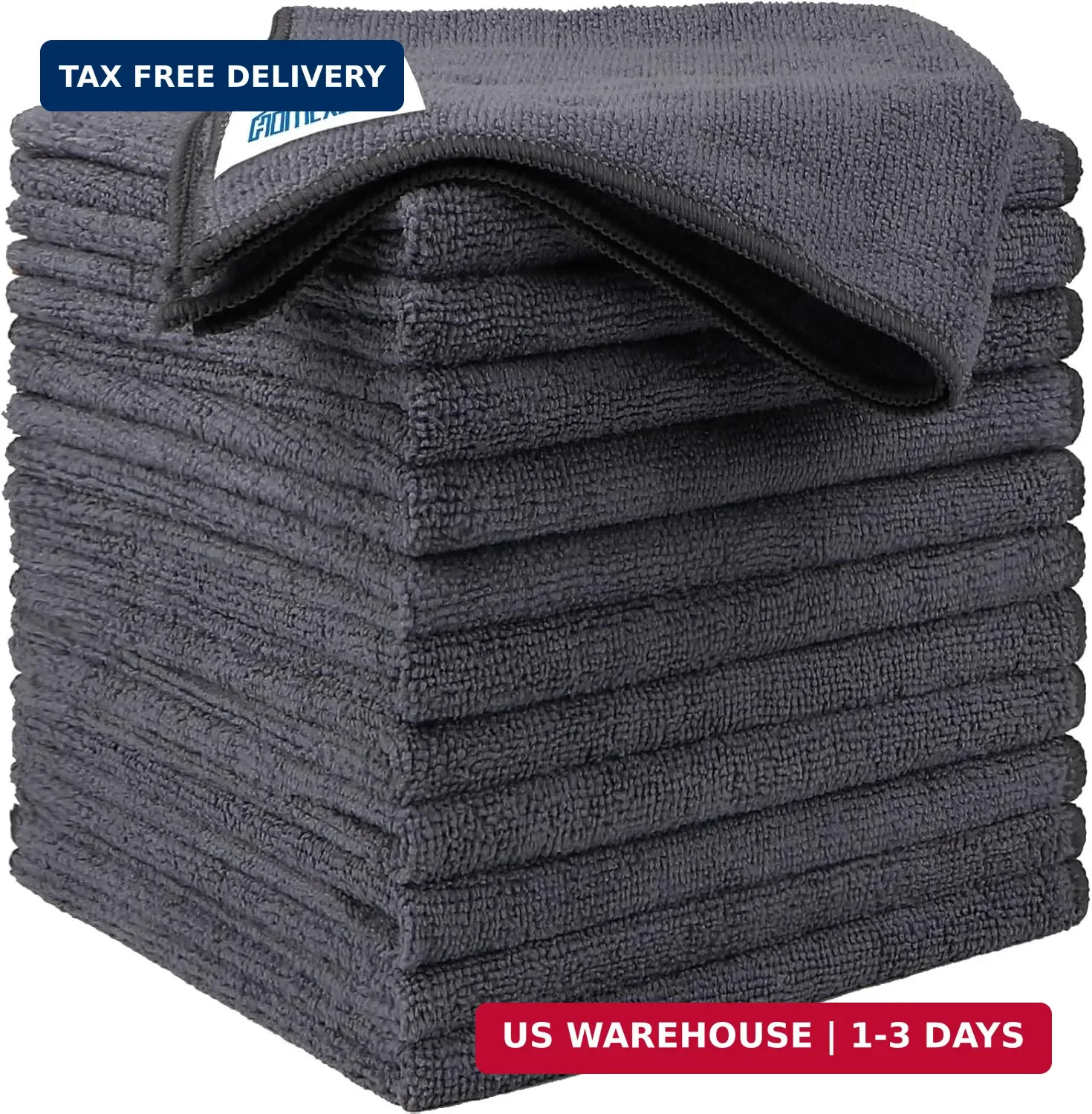 HOMEXCEL Microfiber Cleaning Cloth 12 Pack, 12.5 x 12.5 inch Microfiber Towels f