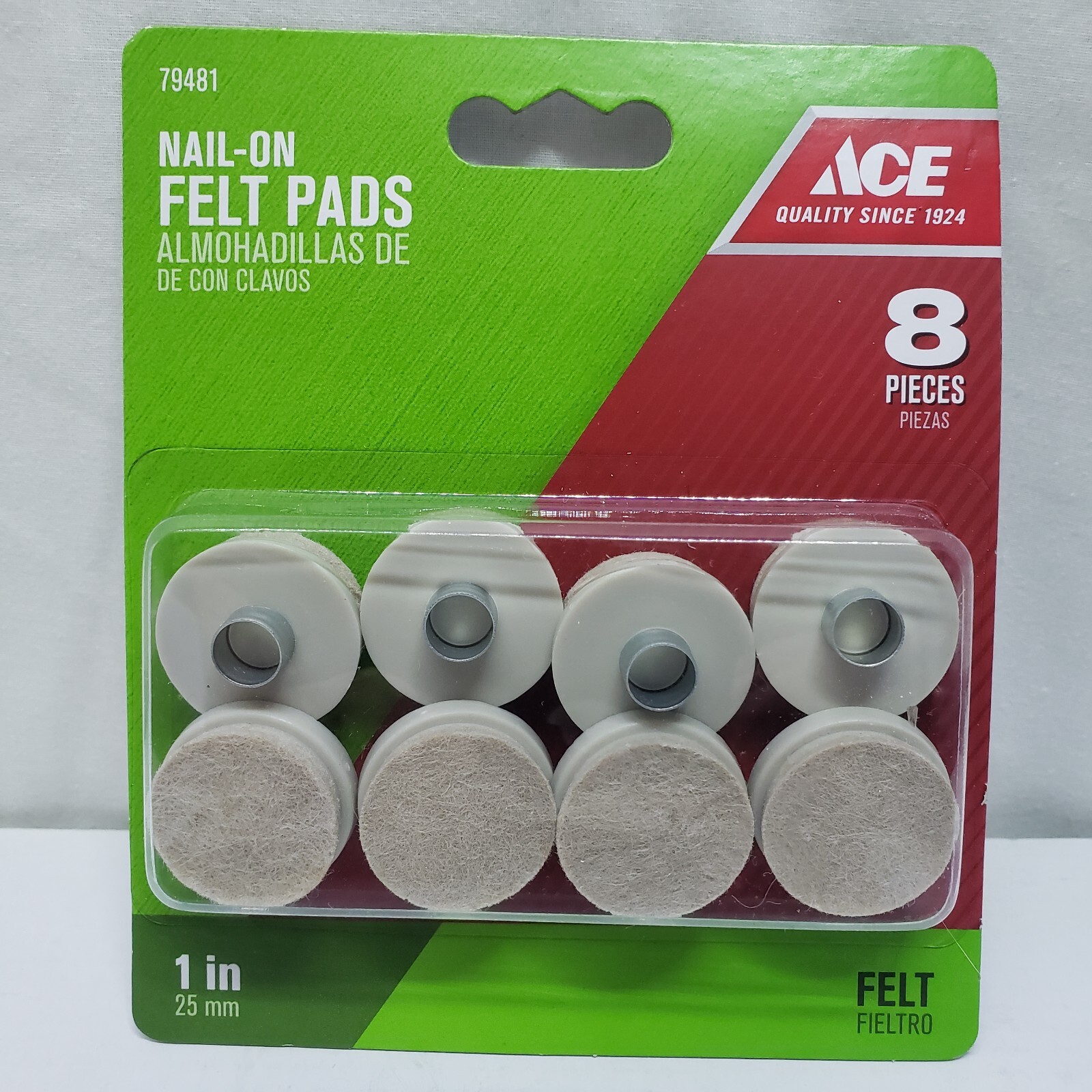 ACE Nail on Felt Pads 8 pcs. 1 "  Round  #79481 9934