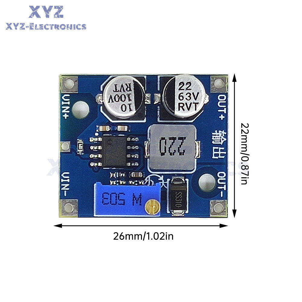 Mini DC-DC Step-Down Power Module Buck Converter 5-80V to1-62V Adjustable 1.5A