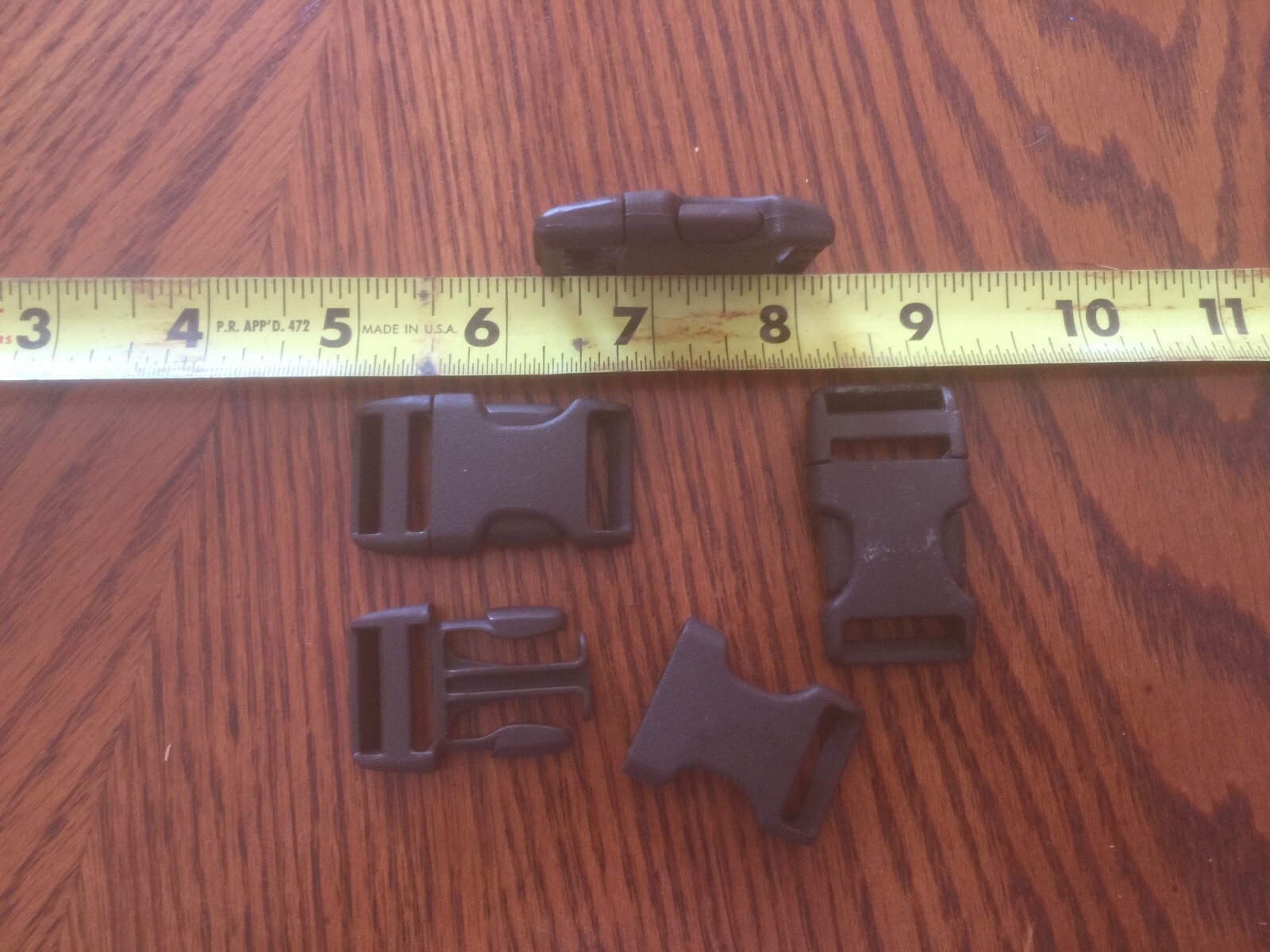 25 New 3/4" Duraflex Dark Brown Plastic Buckles/Stealth