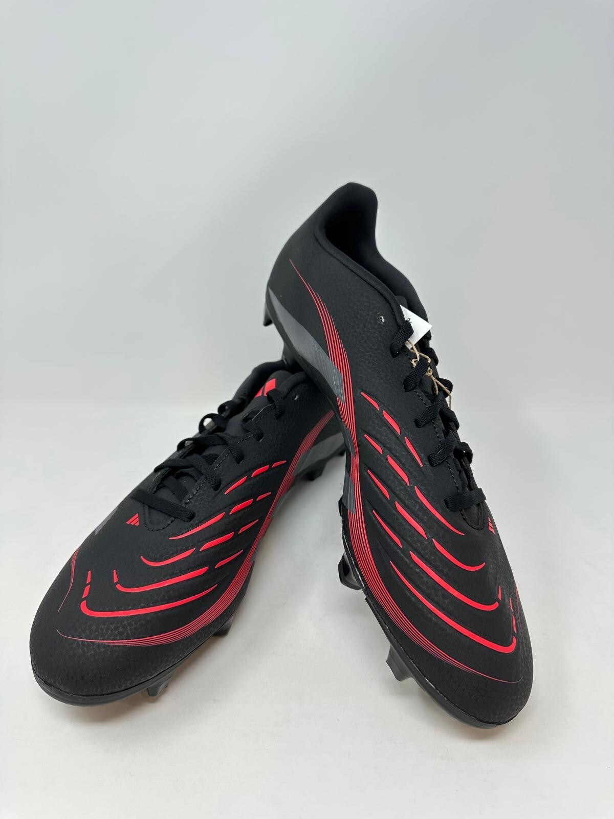 adidas Predator Club FG/MG Soccer Cleats ID1325 - US:13, Black/Red, K1(B690T)