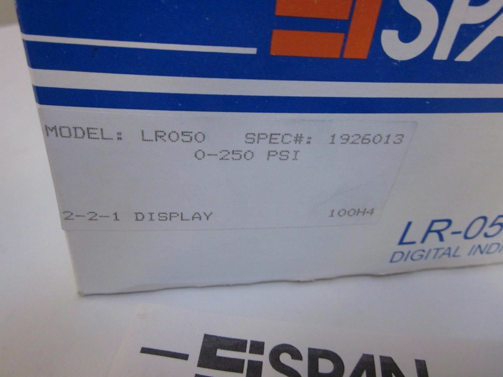 SPAN LR-050 Digital Indicator/ Local Display Module w/ Bendix Connector 250 psi