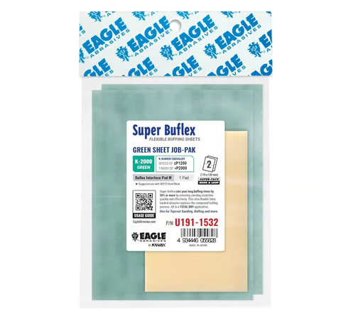 Eagle Abrasives DRY Buflex Sheets - Grn w/ Pad