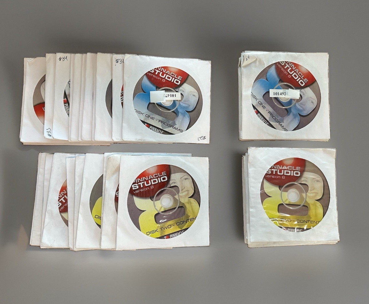 *Set of 23* Pinnacle Studio Version 8 - (2) CDs Disk 1 & Disk 2 w/ Serial Number
