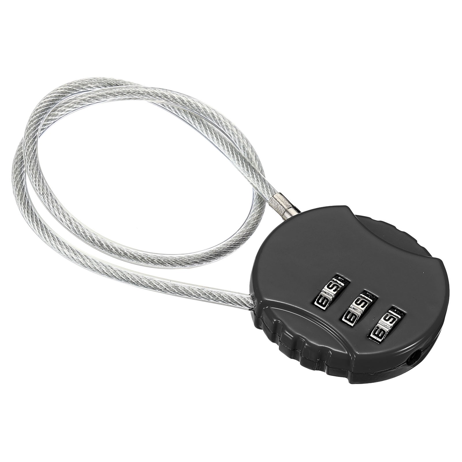 Small Combination Lock 11.8 Inch, 1 Pack 3 Digit Padlock for Gym Locker, Black
