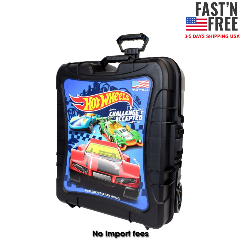 Hot Wheels 110 Vehicle Playsets Plastic Carrying Case in Black,for Child Ages 3+