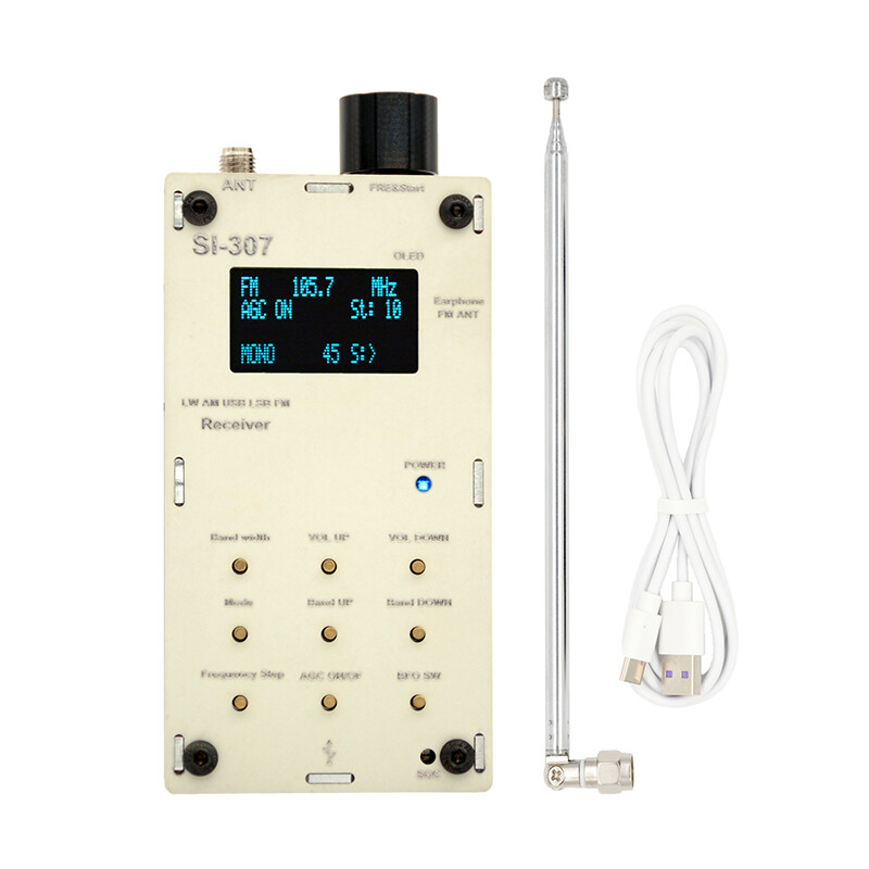 Portable Si-307 300KHz-108MHz Radio Receiver FM LW(MW SW) SSB USB AM + OLED