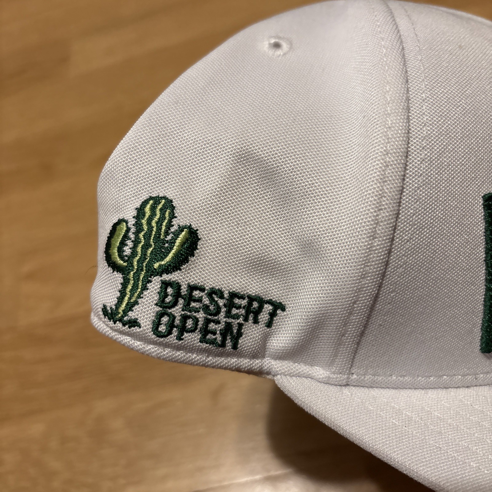 Grindin Golf Co WASTED Desert Open Hat SnapBack Cap White Green Logo