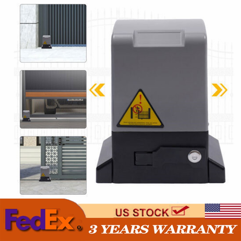 Automatic Sliding Gate Opener Rack Driven with 2 Remotes & Complete Kit 4400LBS
