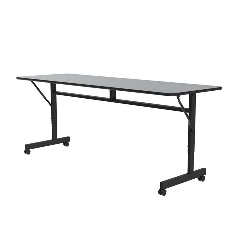 3/4" Thermal Fused Laminate Top Flip Top Table Gray Wood Laminate