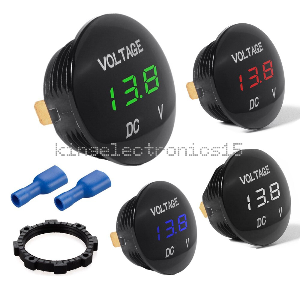 LED Panel DC 12V-24V Digital Voltage Volt Meter Display Voltmeter Motorcycle Car