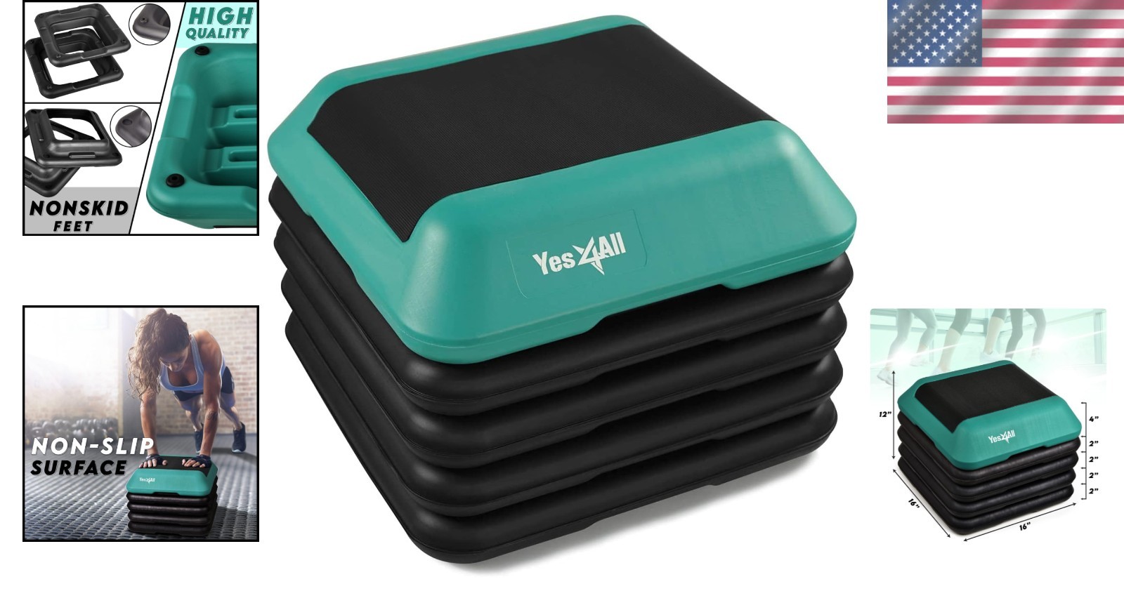 Home Gym Exercise Platform with Height Adjustability