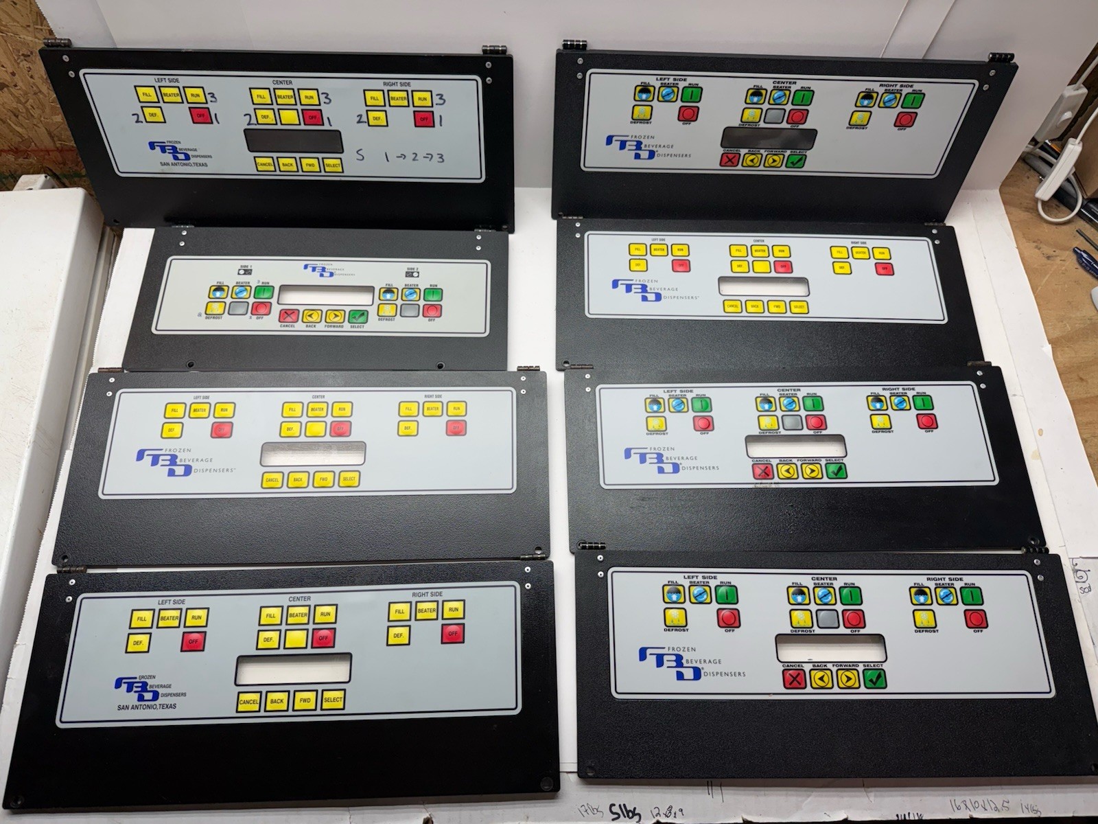 (8) Lot Of FBD MEMBRANE KEYPAD IN FLIP HOUSINGS 16-2016-0001M&L & Others